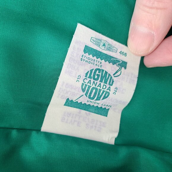 Vintage 1980s 1990s Bagatelle Margaret Godfrey bright green leather jacket. - Picture 7 of 11